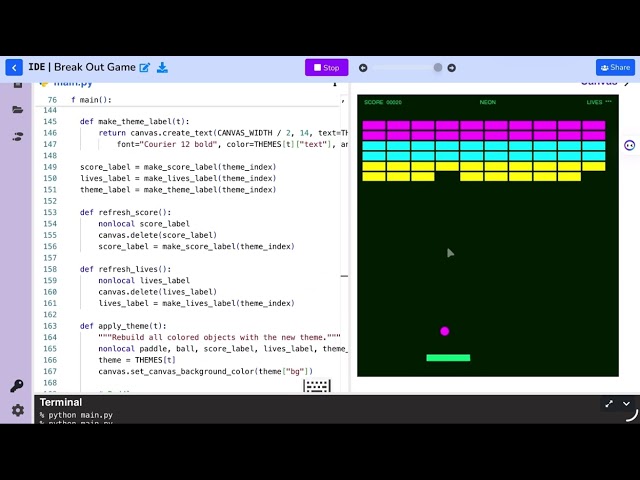 Breakout Game Project in Python