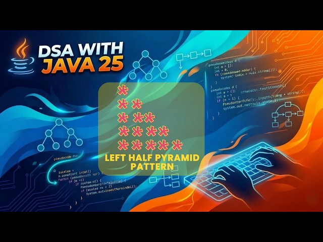 #3 Patterns - Left Half Pyramid Pattern #logicbuilding
