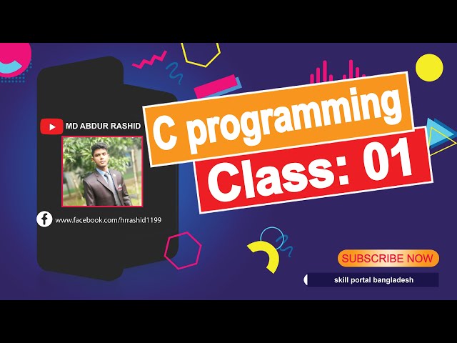 C programming Bangla Tutorial || Class 01 || Full Course in Bangla || HR Bangla