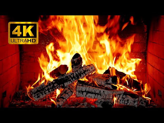 🔥 Cozy Crackling Fireplace 24/7 LIVE with Burning Logs and Crackling Fire Sounds for Peaceful Sleep