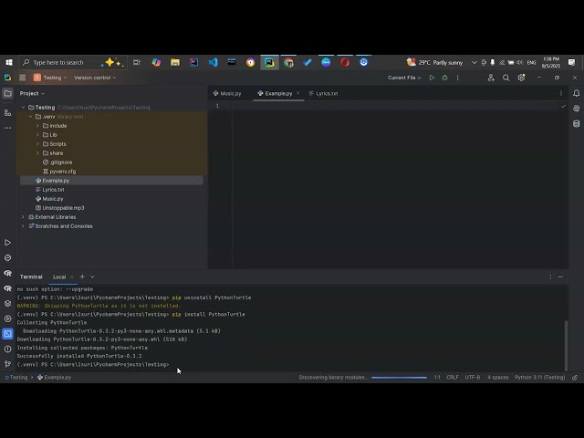 Python Tutorials | Installing Turtle Module #python
