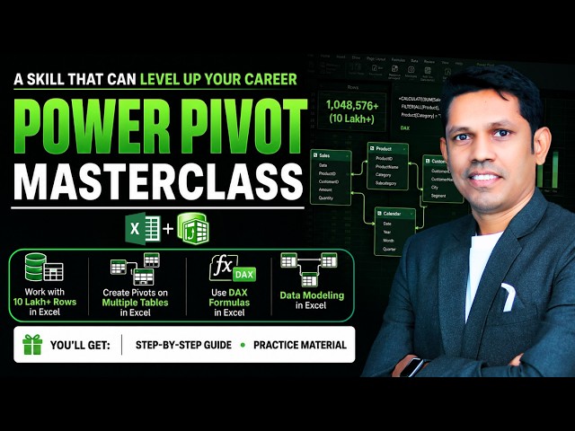 Excel Power Pivot Masterclass in Hindi | Beginner to Advanced + DAX