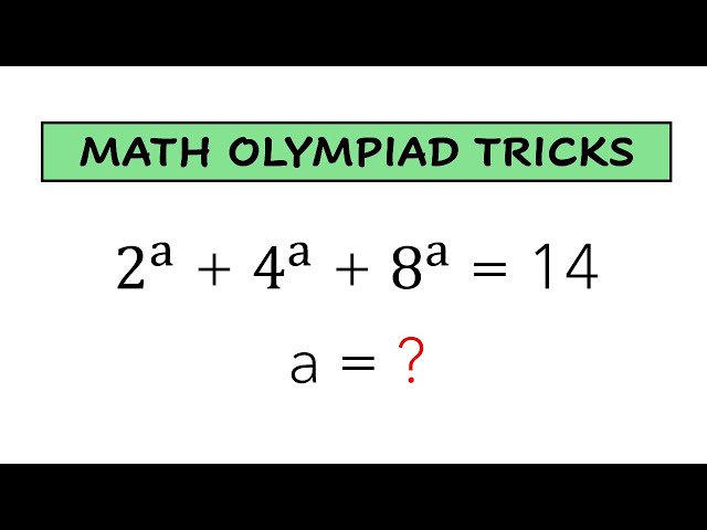 Harvard Entrance Exam Question for solving Exponential Equation Problem. Exponential Power Equation.