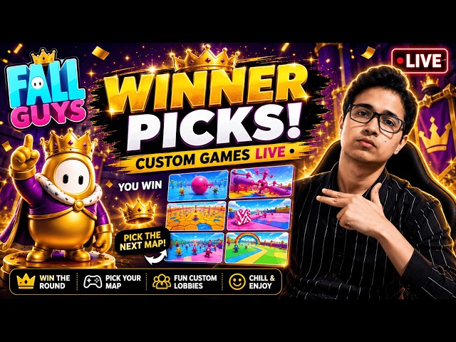 👑 WINNER PICKS the Next Map! | Fall Guys Custom Games LIVE 🎮🔥