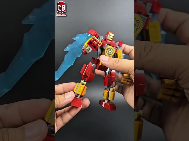 LEGO Ironman Mech Build Using D25 Mech Frame #shorts  #crixbrix #lego
