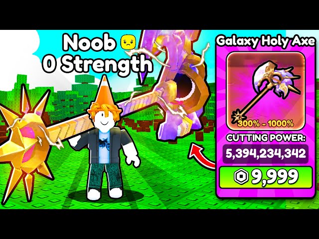 Starting Over as NOOB with BEST SECRET AXE in Roblox Cut Trees!