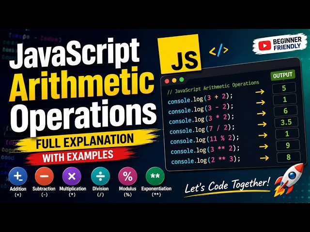 JavaScript Arithmetic Operators in Tamil | Complete Beginner Tutorial | Playwright Series #2