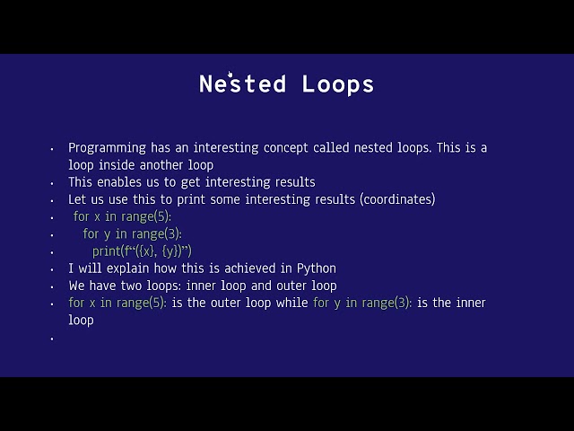 PRES10   NESTED LOOPS