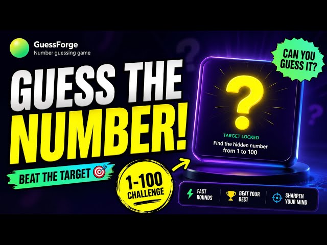 GuessForge - Number Guessing Game JavaScript Game Project | Mini Project 2026 Source Code