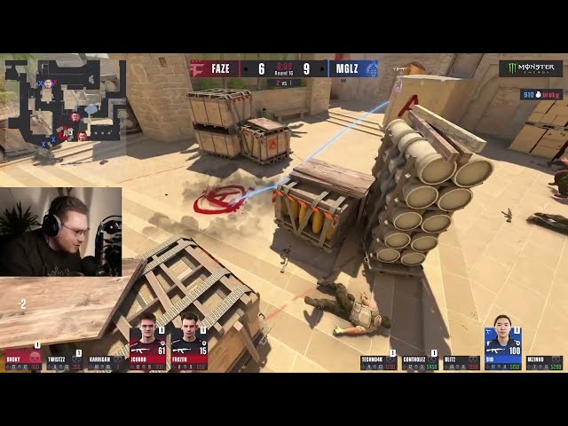 CS2 - 910 (The MongolZ) WINS 1vs3 CLUTCH vs FaZe by throwing HE