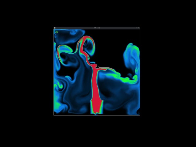 Eulerian Fluid Simulation with ILGPU and Raylib