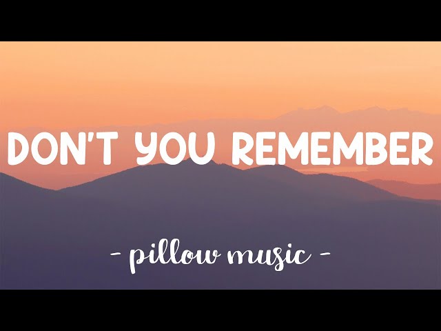 Don't You Remember - Adele (Lyrics) 🎵