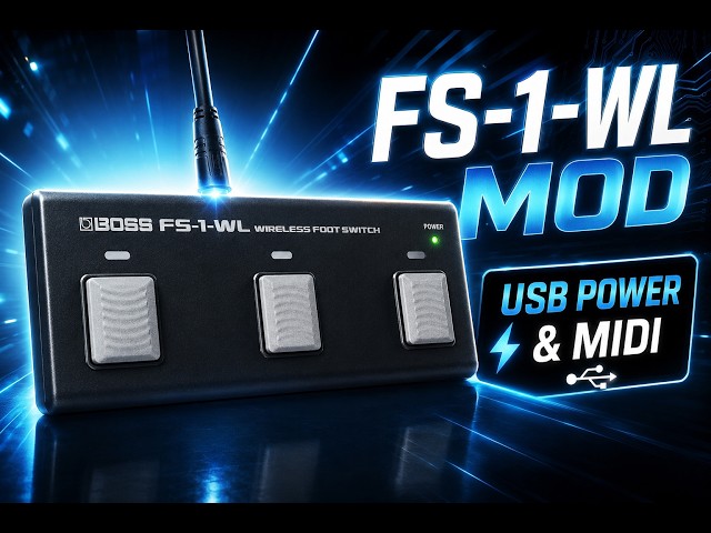 BOSS FS-1-WL Mod: 1x USB-A cable for power supply and wired MIDI