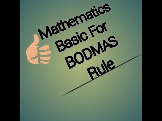 BODMAS Rule