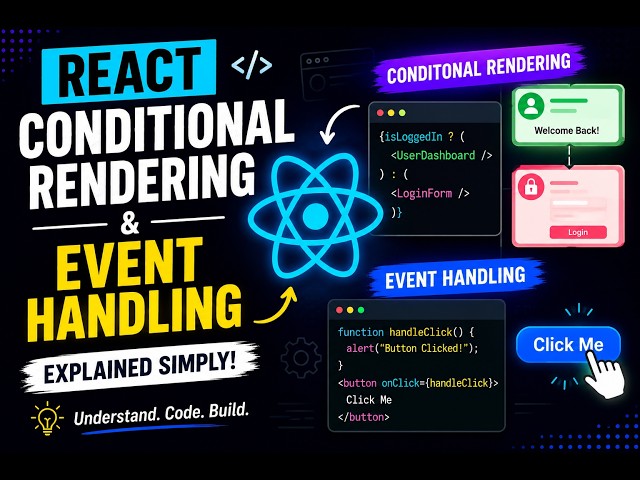 Lecture 3: React Conditional Rendering and Event Handling Explained