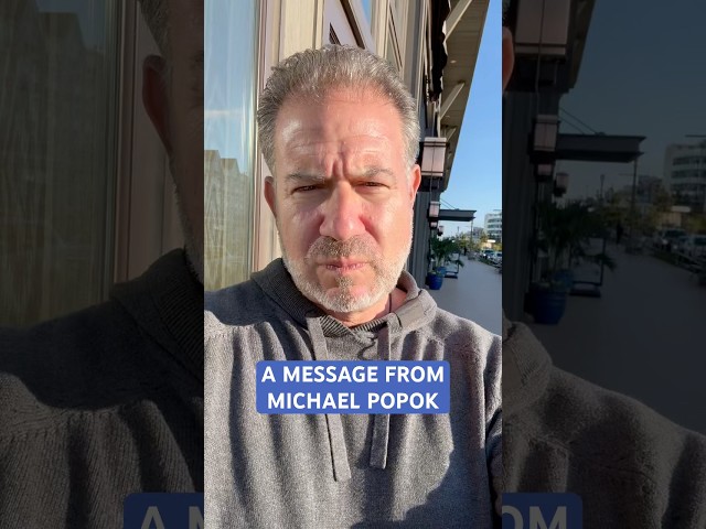 A heartfelt message from Michael Popok.