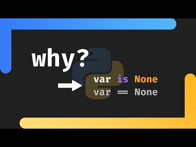 Why You Should NEVER Use "== None" in Python