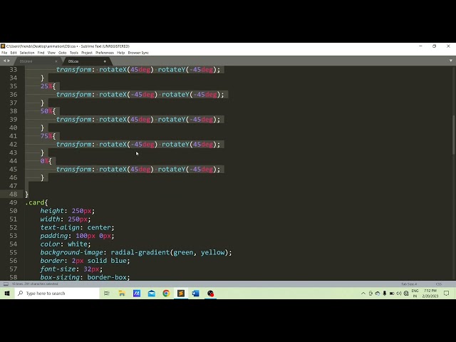 3d animated cube using HTML and CSS / Code with Anurag