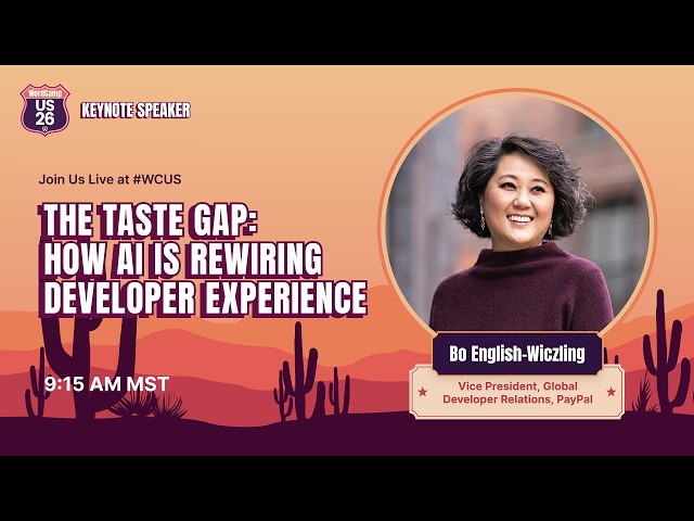 🔴 LIVE Keynote - The Taste Gap: How AI Is Rewiring Developer Experience | Bo English-Wiczling