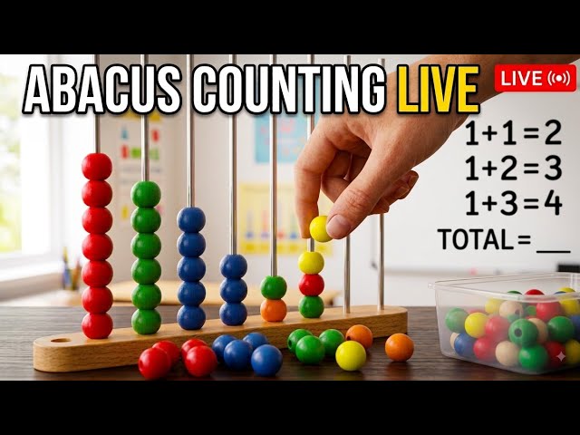 Abacus Counting Live: Step-by-Step Color Sorting & Math for Beginners #abacus
