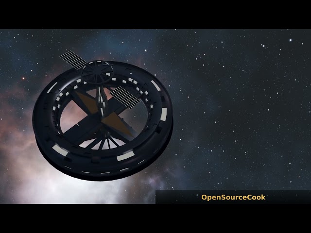 Space station made with Blender3D