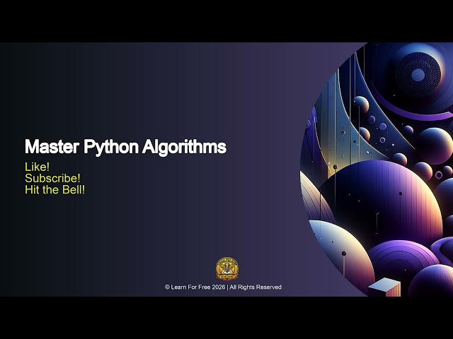 Master Python Algorithms | 01B