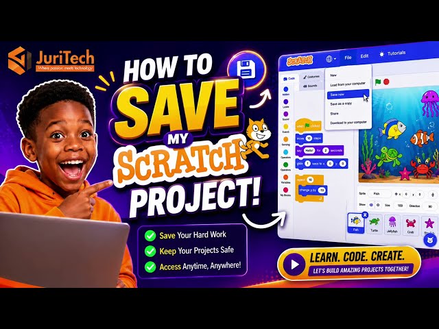 How to Save Your Project in Scratch | Scratch Tutorial for Beginners