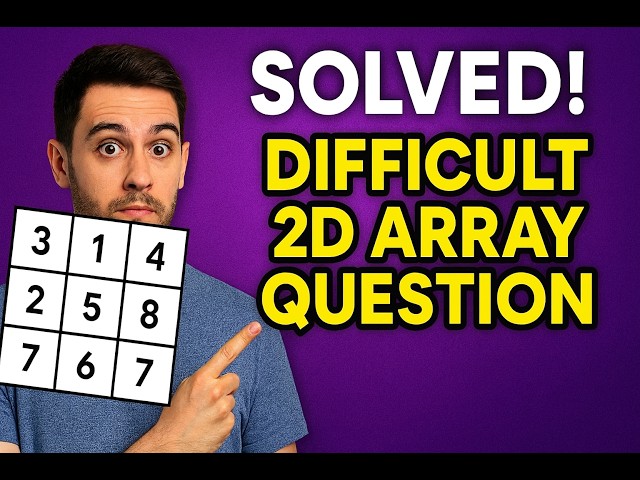 Beginner Tutorial Python 2D Array AQA Computer Science Exam Question - Walkthrough Expert Technique
