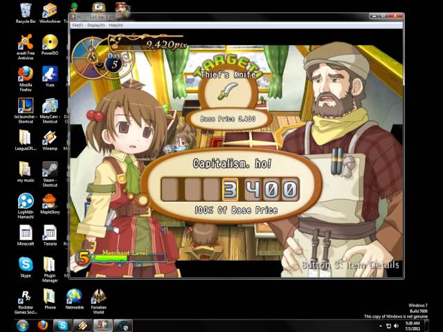 recettear money cheat (cheat engine)