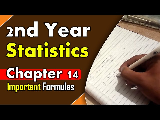 2nd Year Statistics Lecture | Chapter 14 Important Formulas | Statistics Lectures In Urdu | 12th