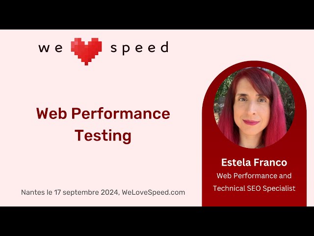 Web Performance Testing — Estela Franco