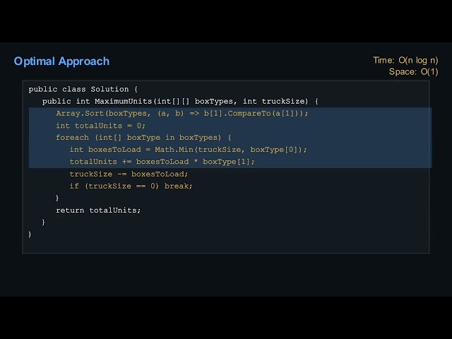 LeetCode 1710: Maximum Units on a Truck — The Sorting Trick (C#)