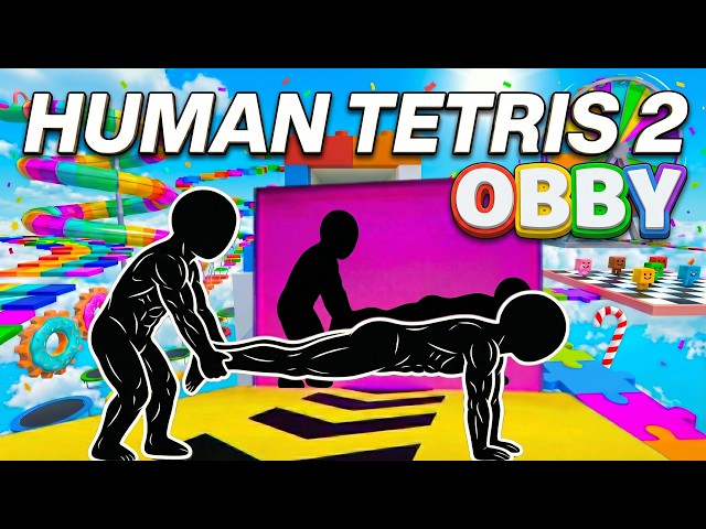 HUMAN TETRIS | ROBLOX OBBY | Extreme Couple's Fitness Challenge | Full Body