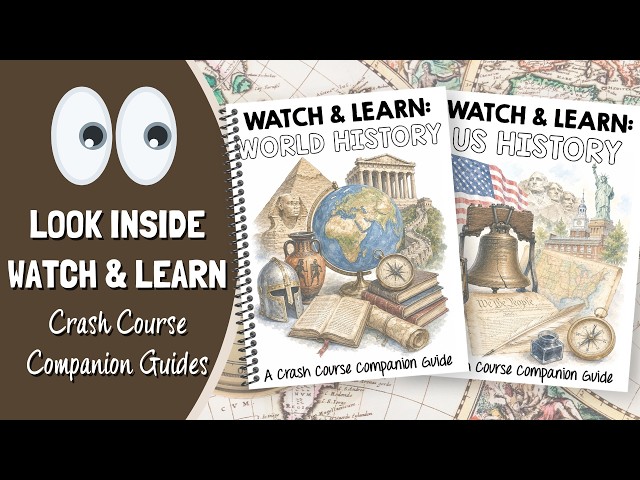 Look Inside: Watch & Learn Crash Course Companion Guides | Video-Based Curriculum for Tweens & Teens