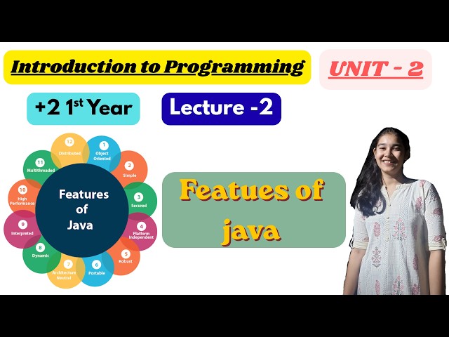 Features of Java | Introduction to Programming | Unit 2 | Lecture 2