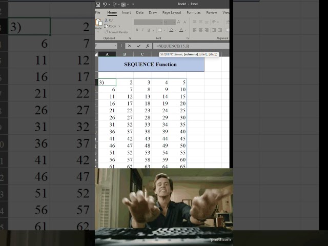 How to use SEQUENCE Function In Excel #shorts #youtubeshorts #viral #excel #exceltips