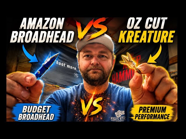 Oz Cut Kreature Vs Amazon Broadhead! Archery Broadhead Testing! #outdoors #archery #deer #hunting