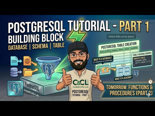 PostgreSQL Tutorial Part 1: Create Databases, Schemas, & Tables from Scratch