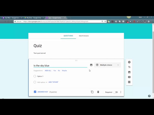Use Google Forms to Create a Quiz