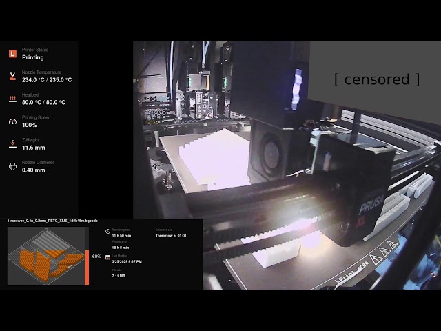 3D Printing cable raceway parts on a Prusa XL