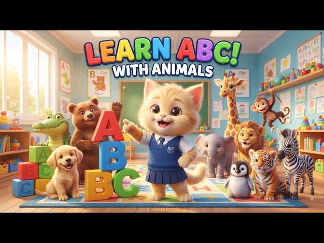 "Learn ABCs with Animals! 🦁 Interactive Alphabet Song & Fun Educational Video for Kids"