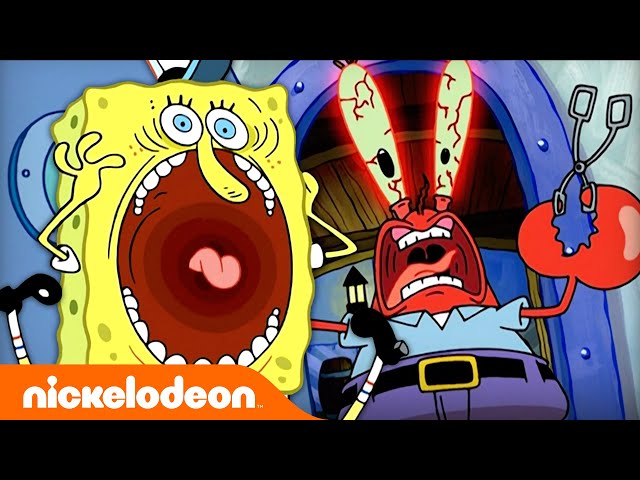 SpongeBob's LOUDEST Screams Ever 😱 | Nicktoons