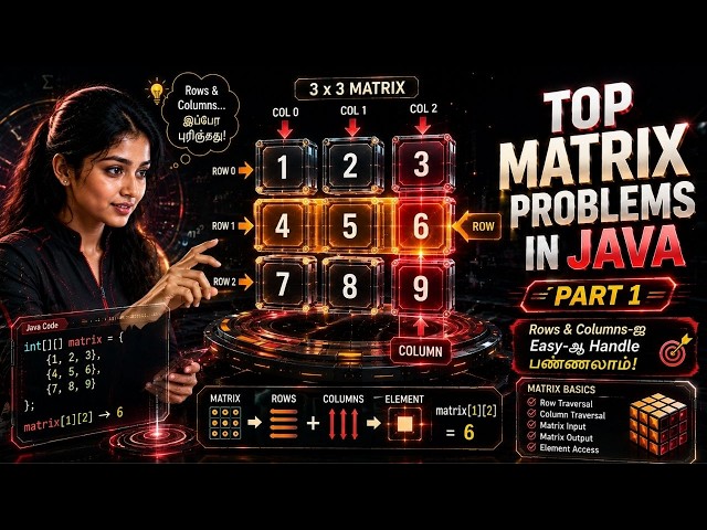 Top Matrix Problems in Java | Part 1 | Matrix Coding Programs Explained in Tamil 🔥 | Keepgon