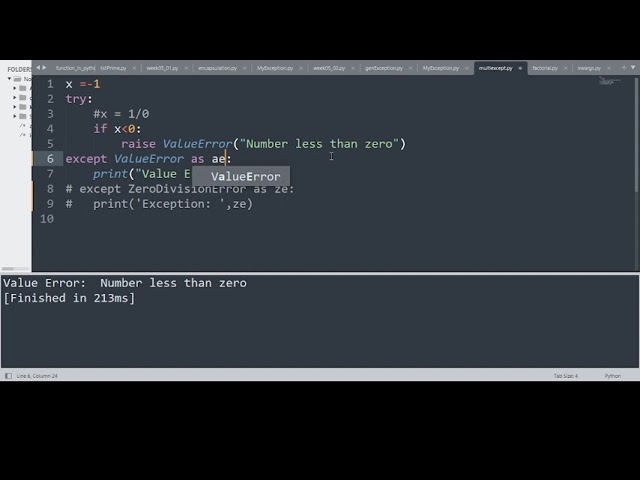 12 Exception Handling in Python | Python Programming