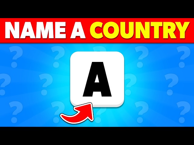 Name a COUNTRY from A to Z 🔠🧠⚡ | Alphabet Quiz Challenge | ABC Speed Quiz