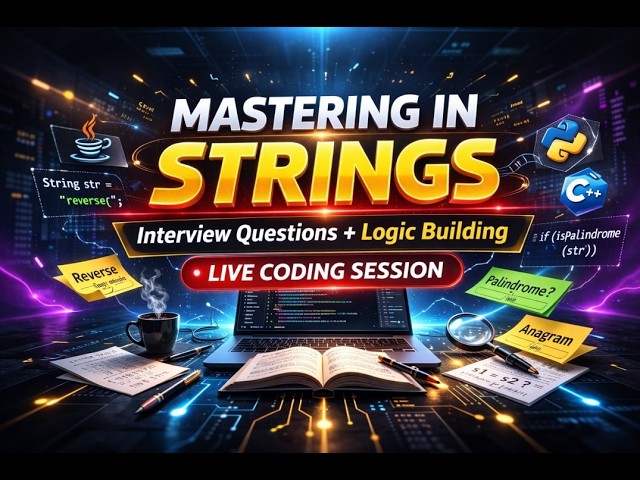 MASTERING STRINGS 🔥 | String Interview Questions Live Coding | Crack MNC Problems 🚀
