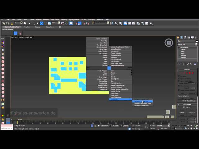 unfold geometry in 3ds max 2013