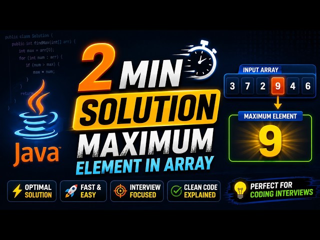 Find Maximum Element in Array | Coding Interview Problem