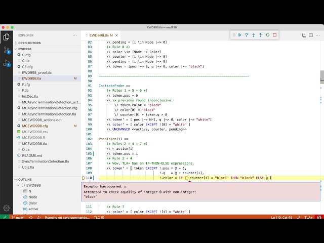 Continuous testing for TLA+