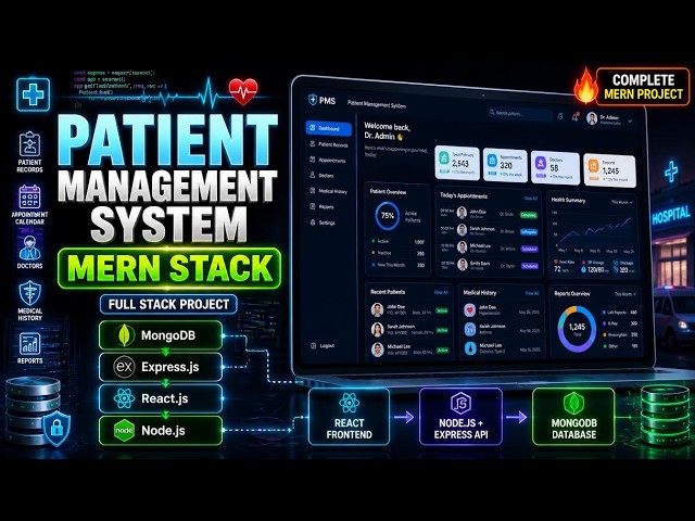 🏥 PATIENT MANAGEMENT SYSTEM USING MERN STACK | Backend Part - 1 | FULL STACK WEB DEVELOPMENT PROJECT